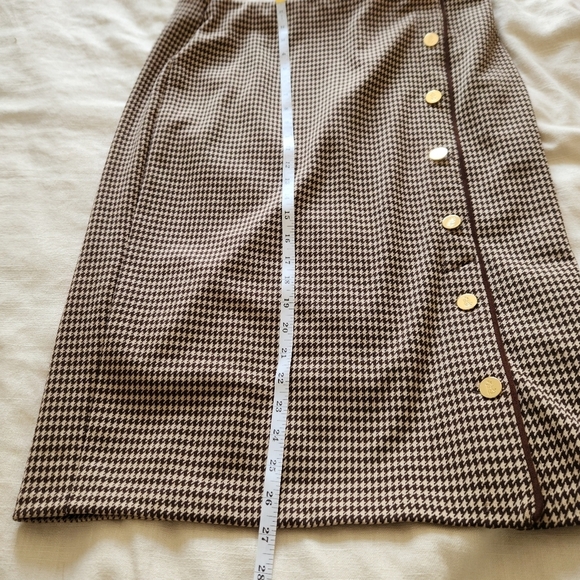 Lauren Ralph Lauren Houndstooth Knit Jacquard Skirt size Large - Picture 7 of 12